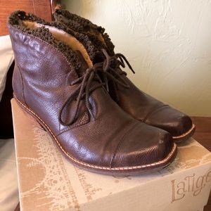 Latigo Square Toe Kat Leather Booties ,size 8.5m